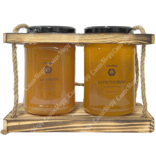 Подарунковий набір "Медова Бесіда №3" Лісовий, Буркун 2*1 кг = 2 кг