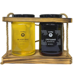 Подарочный набор "Медовая Беседа №1" Акация, Гречка 2*1 кг = 2 кг
