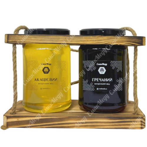 Подарунковий набір "Медова Бесіда №1" Акація, Гречка 2*1 кг = 2 кг