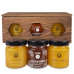 Коробка дерев'яна під мед на 3 банки по 250 г.