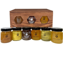 Подарочный набор "Благородный Сбор" Лесной,Луговой,Карп.Падевый,Липа+Мята,Акация,Боркун. 6*250г