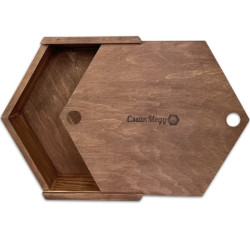 Коробка деревянная "Сота" под мед на 12 баночек по 250 г.