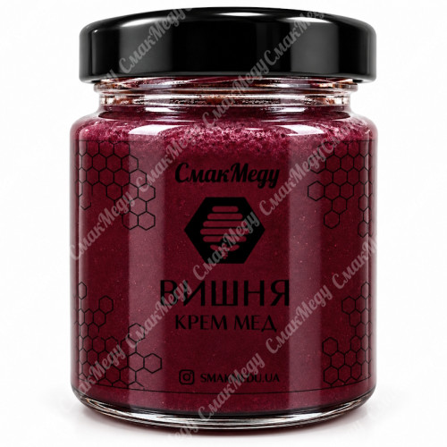 Крем мед со вкусом Вишни, 250мл.
