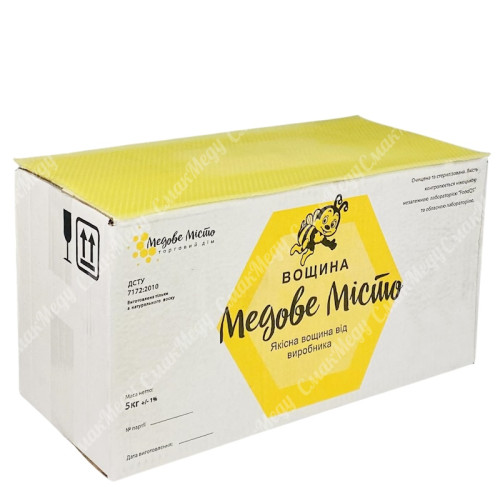 Вощина на рамку Рута, 230 мм, премиум качество, производитель ТМ Медове місто, упаковка