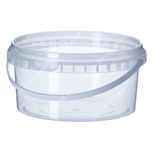 Відро прозоре із кришкою 0.5 л.