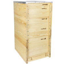 Вулик Рогатий 10-ти рамковий, 1корпус 300мм + 3 корпуси 145 мм, сосна