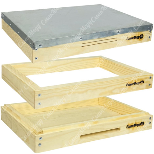 Комплект дно, підкришник, криша для 12–ти рамкового Українського вулика