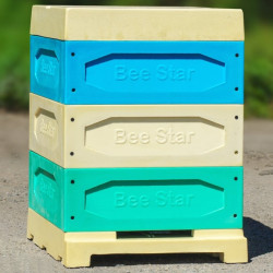 Улей 10 рамочный из пенополиуретана, 3 Корпуса 145 мм, цветной BeeStar
