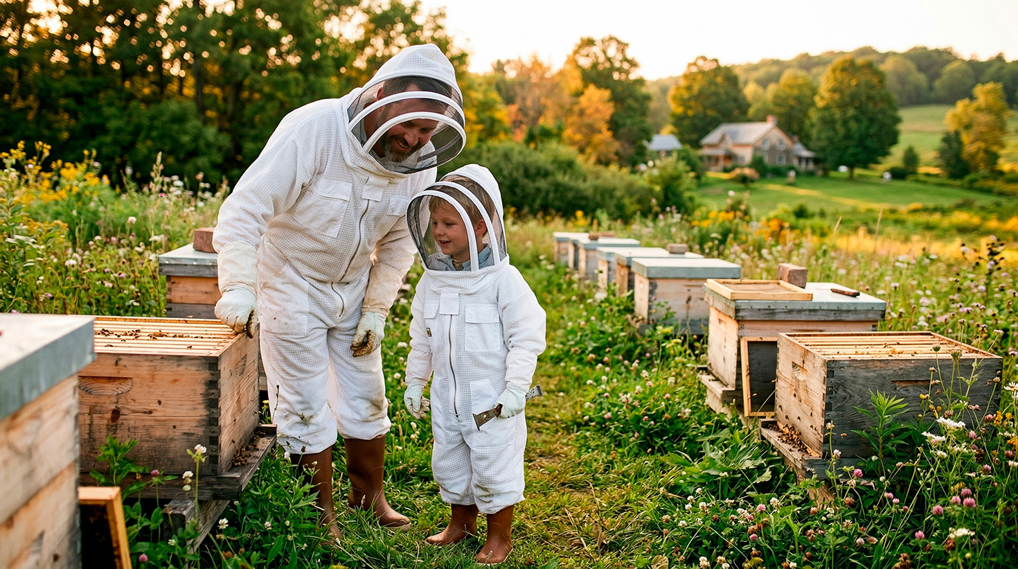 Дитячий одяг пасічника — купити костюми та маски для дітей для безпечної роботи на пасіці