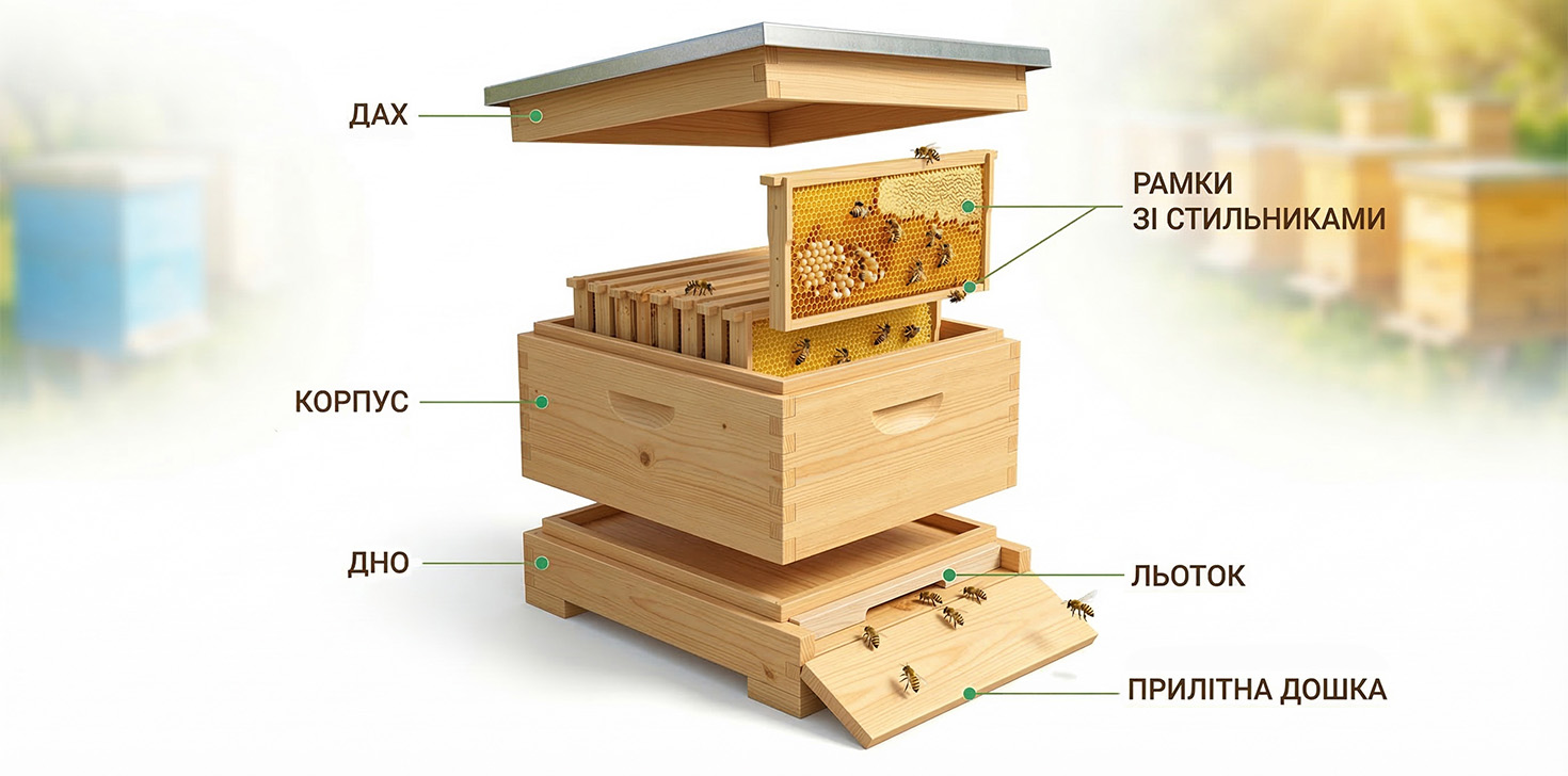 Будова бджолиного вулика